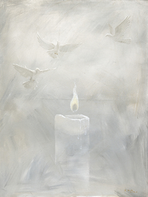 王玉山作品2《信，望，爱》110X90cm 亚麻布 油彩 2008年
